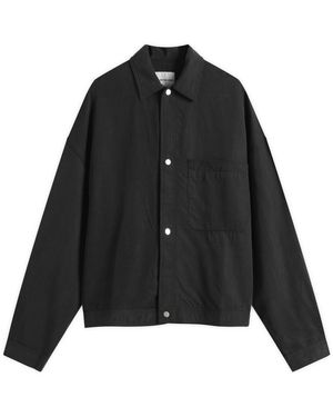 MKI Miyuki-Zoku Sandwash Cupro Trucker Jacket - Black