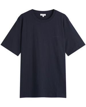Norse Projects Johannes Logo Print T-Shirt - Blue