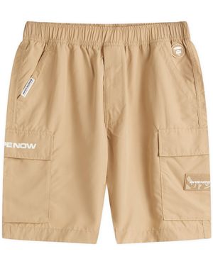Aape By A Bathing Ape Aape Now Loose Fit Cargo Shorts - Natural