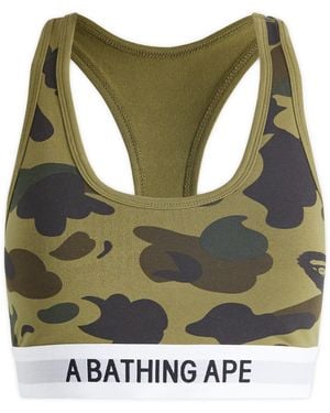A Bathing Ape 1St Camo Sport Bra - Green