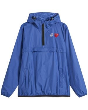COMME DES GARÇONS PLAY X K-Way Half Zip Packable Jacket - Blue