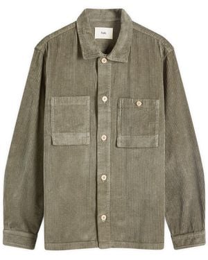 Folk Heavy Cord Patch Overshirt - Green