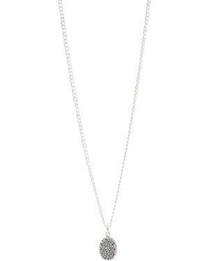 MAPLE Floral Pendant & Chain Necklace - Metallic