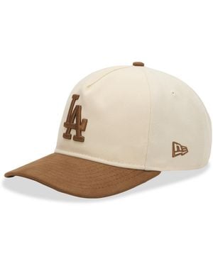 KTZ La Dodgers Suede Visor 9Fifty Cap - Natural