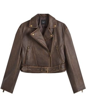 Weekend by Maxmara Leather Jacket - Brown