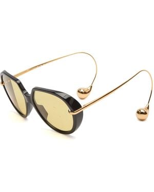Bottega Veneta Bottega Veneta Bv1436S Drop Sunglasses - Natural