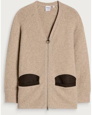 Barbour X Norbit Boucle Cardigan - Natural