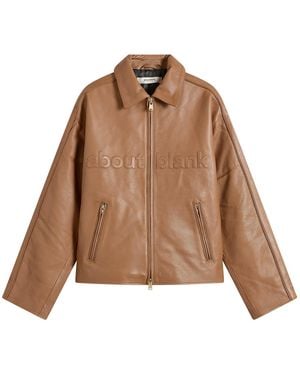 About Blank Leather Jacket - Brown