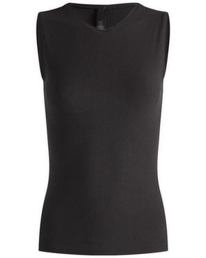 Skims Soft Lounge V-Neck Tank - Black
