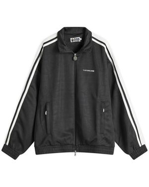 A Bathing Ape Line Camo Track Jacket - Black