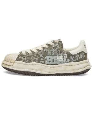 Maison Mihara Yasuhiro Blakey Graffiti Print Trainer - White