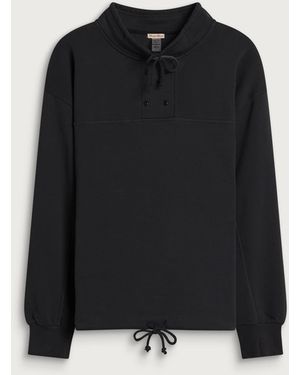 Fruity Booty Track Button Jumper - Black