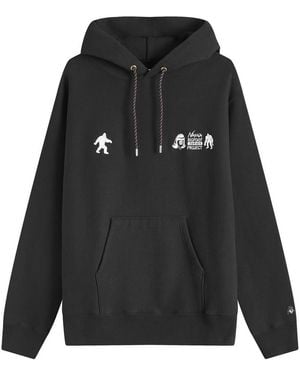 NANGA X Tacoma Fuji Records Logo Hoodie - Black