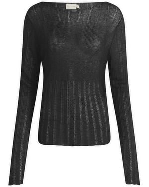 Deiji Studios Open Work Longsleeve - Black