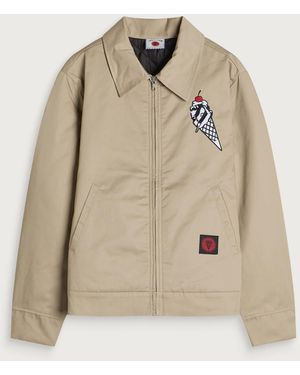 ICECREAM Cone Embellished Work Jacket - Natural