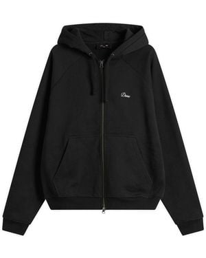 Dime Cursive Logo Zip Hoodie - Black