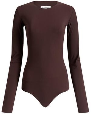 Maison Margiela Mm6 Long Sleeve Bodysuit - Brown