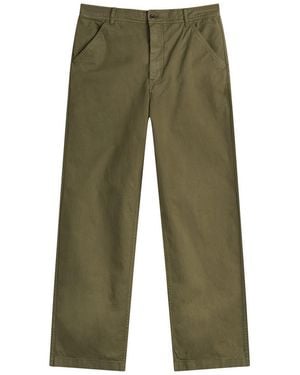 Norse Projects Kvitfjell Relaxed Cotton Twill Trousers - Green