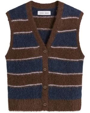 Samsøe & Samsøe Sajeanne Hairy Knit Vest Top - Blue