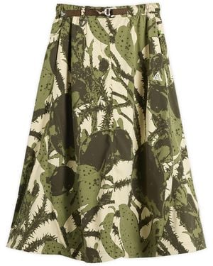 Nike Acg Zip Smith Summit Aop Skirt - Green