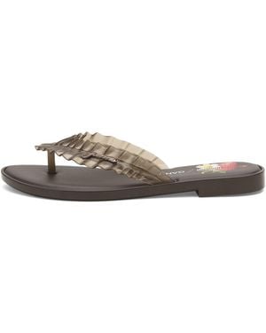 Melissa X Ganni Leopard Flip Flop Slim - Brown