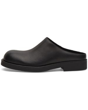 Maison Margiela Mm6 Leather Slip On Shoes - Black
