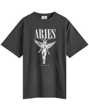 Aries Destroyed Nirvana T-Shirt - Black