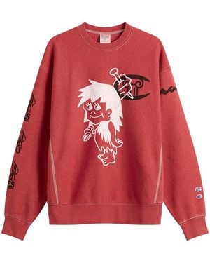 Champion X Aries Worry Sweatshirt - Red
