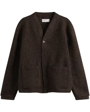 Universal Works Raven Fleece Advance Cardigan - Black