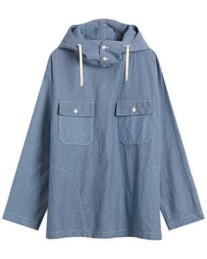 Engineered Garments Chambray Cagoule Shirt - Blue