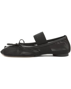 MM6 by Maison Margiela Mm6 Mesh Ballet Shoe - Black