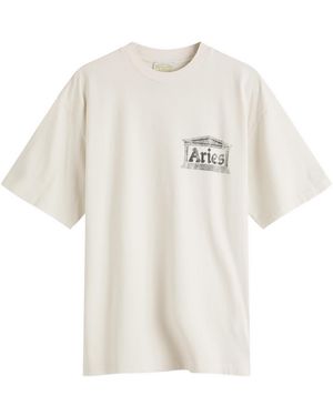 Aries Aged Ancient Temple T-Shirt - White
