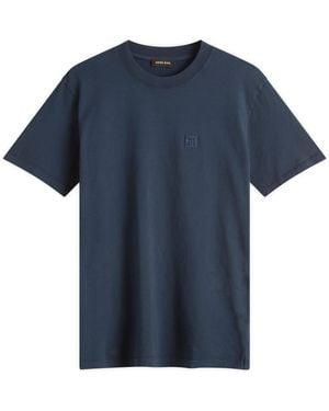 Anine Bing Lili Framed Monogram T-Shirt - Blue