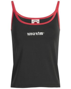 ICECREAM Soft Serve Contrast Vest Top - Black