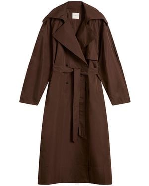 St. Agni Paper Taffeta Relaxed Trench - Brown