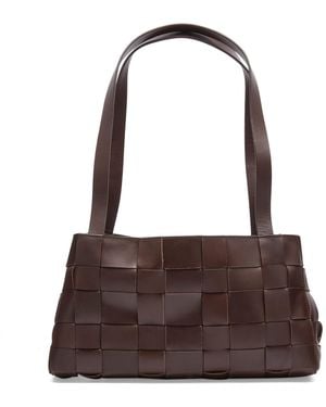 St. Agni Slim Woven Tote - Brown