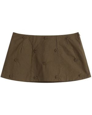 My Mum Made It Rosette Mini Skirt - Brown