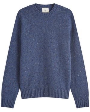 Folk Chain Crew Knit - Blue