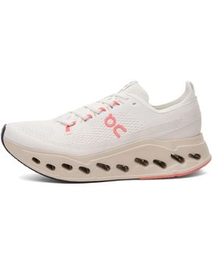 On Shoes Cloudsurfer Max Trainers Ivory Salm - Pink