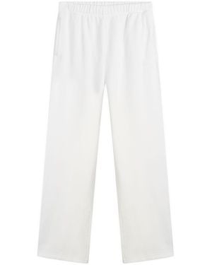 Skims Cotton Fleece Classic Straight Leg Trousers - White