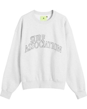 New Amsterdam Surf Association New Amsterdam Varsity Crew Sweatshirt - White