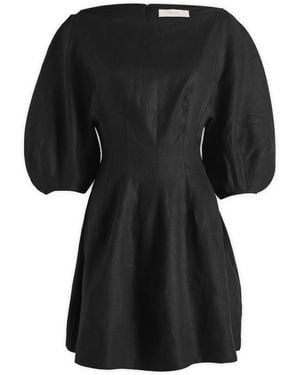 Faithfull the Brand Lowen Linen Mini Dress - Black