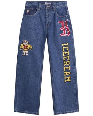 ICECREAM Mascot Denim Trousers - Blue