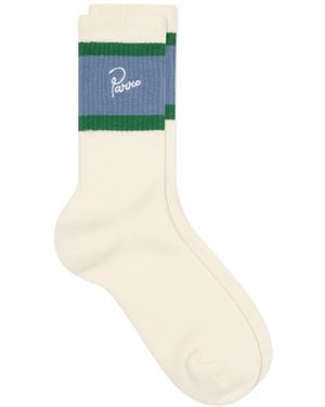 by Parra Signature Striped Crew Socks - Blue