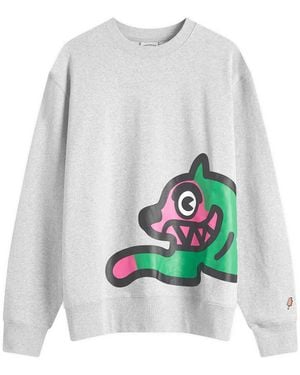 ICECREAM Jumbo Running Dog Crewneck - White