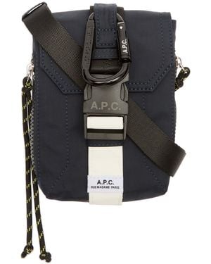 A.P.C. Treck Cross Body Pouch - Blue