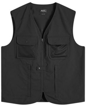 A.P.C. Alban 4 Pocket Gilet - Black