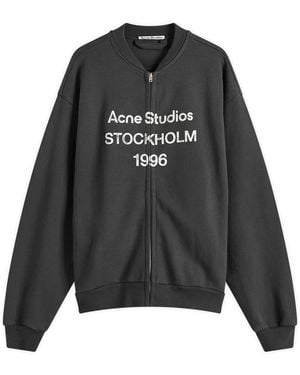 Acne Studios Fiah U Zip 1996 Zip Sweat Bomber Jacket - Gray