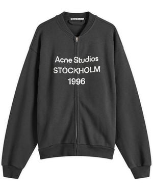 Acne Studios Fiah U Zip 1996 Zip Sweat Bomber Jacket - Gray