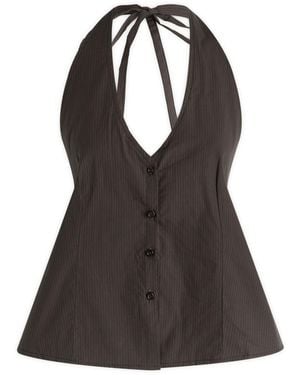 Deiji Studios Waist Halter Top - Black